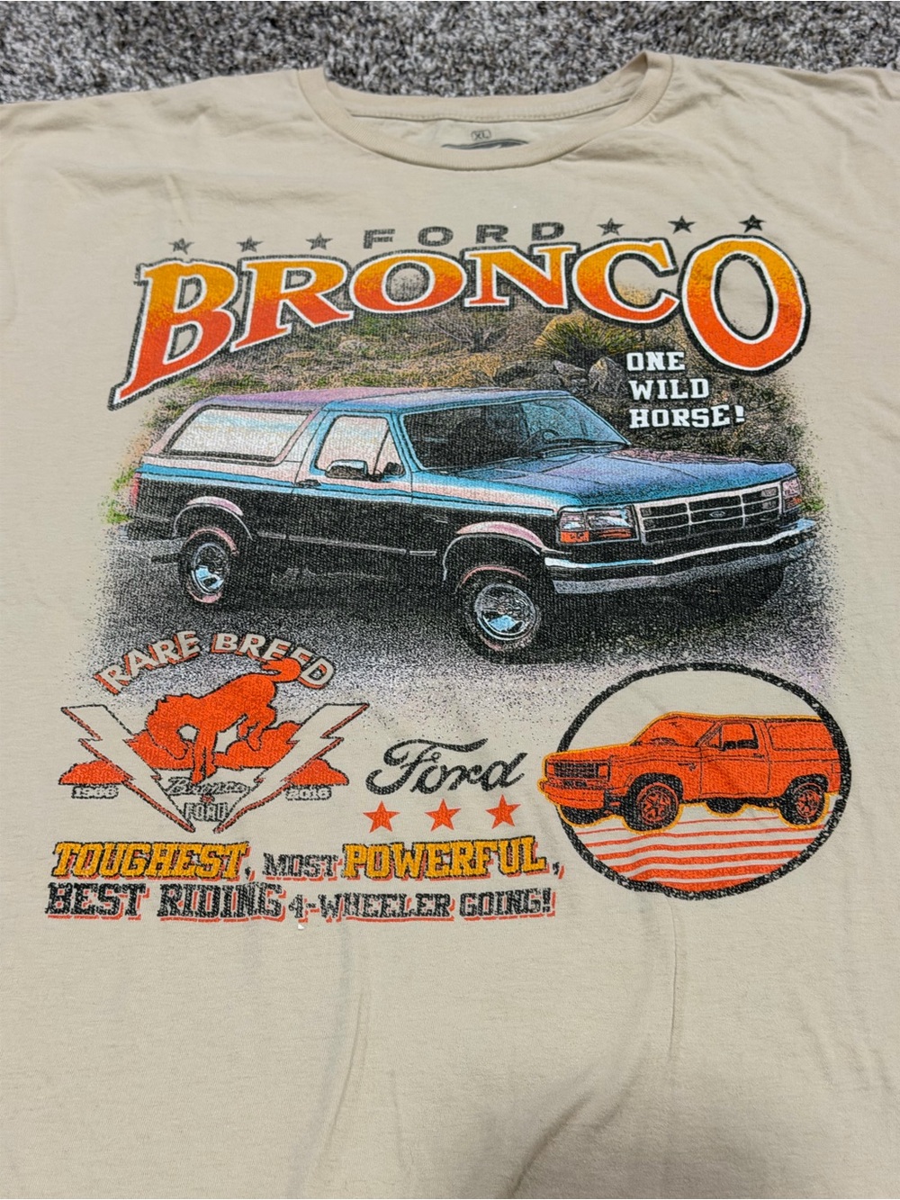 Ford Bronco Graphic Tee - Cream mens Shirt